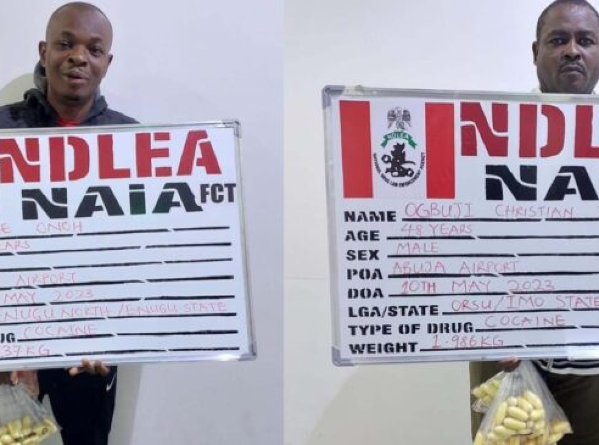 Two businessmen excrete 193 cocaine pellets — after three days in NDLEA custody