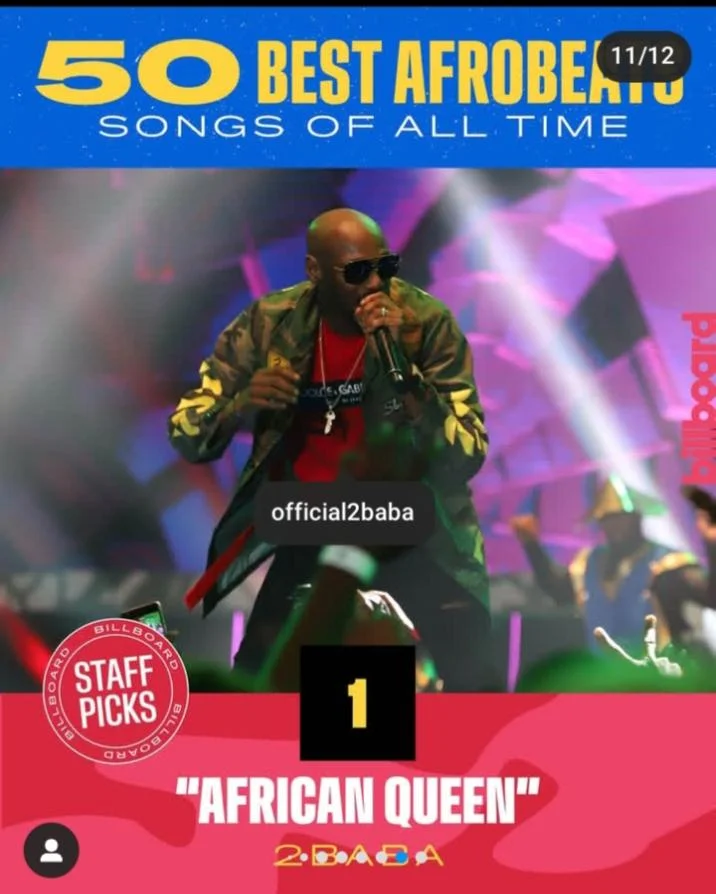 2Face’s ‘African Queen’ tops Billboard Afrobeats songs of All-Time list